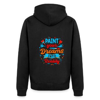 Transformez vos rêves en réalité. - Veste à capuche bio Premium Unisexe - noir - Dos - Nico (187cm)
