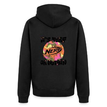 Nerf It's Nerf or Nothin' Slogan - Veste à capuche bio Premium Unisexe - noir - Dos - Nico (187cm)