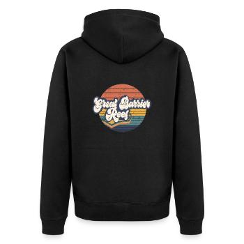 Great Barrier Reef - Unisex Premium Bio Zip Hoodie - Schwarz - Hinten - Nico (187cm)