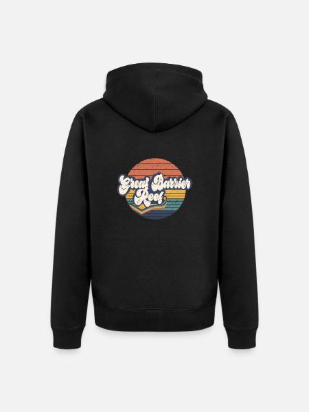 Great Barrier Reef - Unisex Premium Organic Zip Hoodie - black