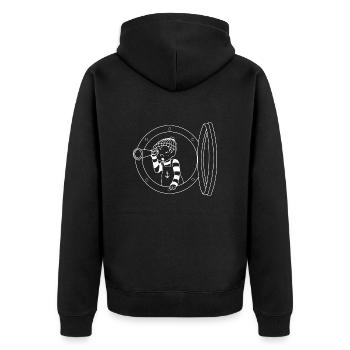 marin le fils - Veste à capuche bio Premium Unisexe - noir - Dos - Nico (187cm)