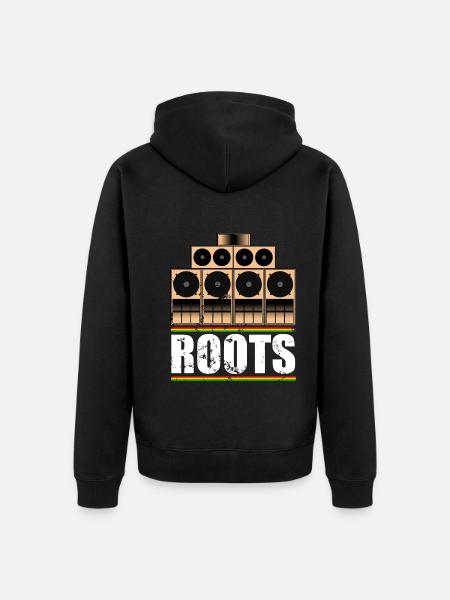 Roots Reggae - Veste à capuche bio Premium Unisexe - noir