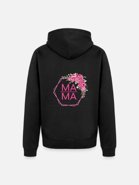 Mama Rosen Design - Unisex Premium Bio Zip Hoodie - Schwarz
