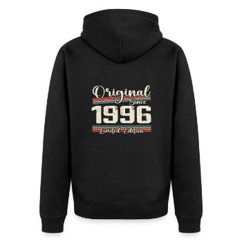 1996 Cadeau D’anniversaire Rétro Vintage 1996 - Veste à capuche bio Premium Unisexe - noir - Dos - Nico (187cm)