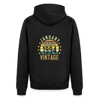 Légendes Sont Nés En Janvier 1994 - Janvier 1994 - Veste à capuche bio Premium Unisexe - noir - Dos - Nico (187cm)