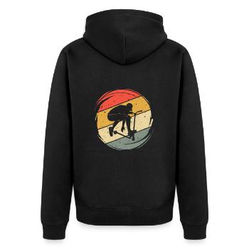 Cascade Scooter Enfants Scooter Jeune Rétro - Veste à capuche bio Premium Unisexe - noir - Dos - Nico (187cm)