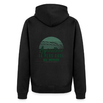 Agriculteur Le Plus Cool Du Monde | Agriculture - Veste à capuche bio Premium Unisexe - noir - Dos - Nico (187cm)