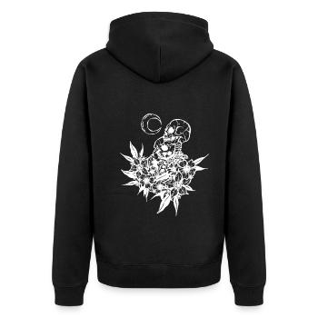 Squelettes amoureux - Veste à capuche bio Premium Unisexe - noir - Dos - Nico (187cm)