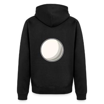 Billiards white billiard ball - Unisex Premium Organic Zip Hoodie - black - Back - Nico (187cm)