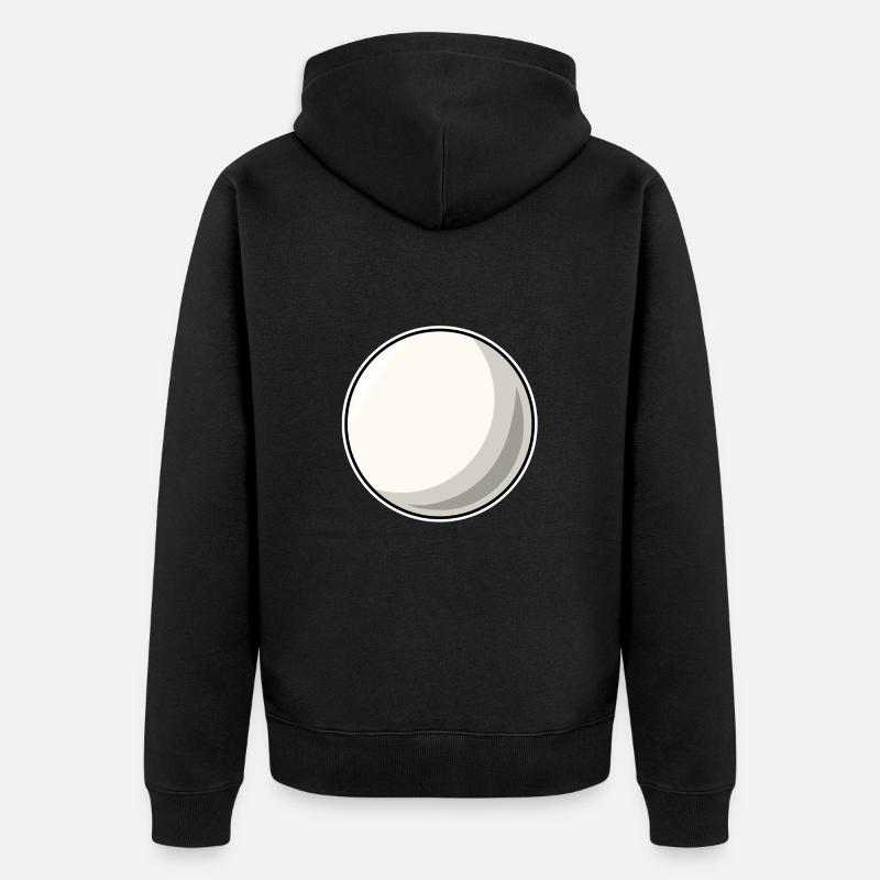 Boule de billard blanc - Veste à capuche bio Premium Unisexe - noir