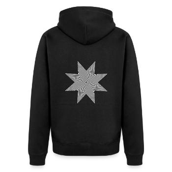 Star Illusion - Unisex Premium Organic Zip Hoodie - black - Back - Nico (187cm)