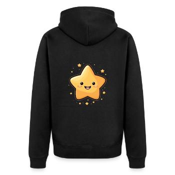 Laughing Star Night Sky Fun cadeau - Veste à capuche bio Premium Unisexe - noir - Dos - Nico (187cm)