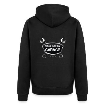 Je Peux Pas J'Ai Garage Mécanicien Automobile - Veste à capuche bio Premium Unisexe - noir - Dos - Nico (187cm)
