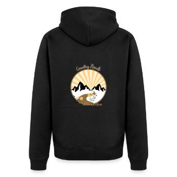 Routes de campagne - Veste à capuche bio Premium Unisexe - noir - Dos - Nico (187cm)
