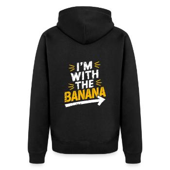 I'm With The Banana Costume Matching Couple - Veste à capuche bio Premium Unisexe - noir - Dos - Nico (187cm)