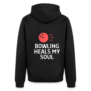 Bowling Dictons Bowling Bowler Skittles Cadeau - Veste à capuche bio Premium Unisexe - noir - Dos - Nico (187cm)