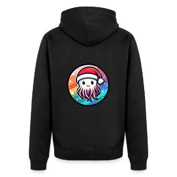Méduse Noël Noël - Veste à capuche bio Premium Unisexe - noir - Dos - Nico (187cm)