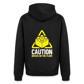 Brick Builder Toys Blocks Clamping Blocks Bricks - Unisex Premium Organic Zip Hoodie - black - Back - Nico (187cm)