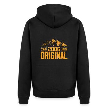 Vintage 2006 Birthday Gift - Retro 2006 - Unisex Premium Organic Zip Hoodie - black - Back - Nico (187cm)