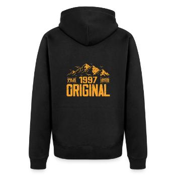 Vintage 1997 Birthday Gift - Retro 1997 - Unisex Premium Organic Zip Hoodie - black - Back - Nico (187cm)