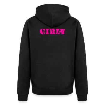 GIRLY - La fille! - Veste à capuche bio Premium Unisexe - noir - Dos - Nico (187cm)