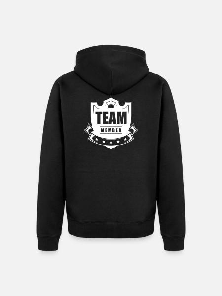 Membre de l’équipe - Veste à capuche bio Premium Unisexe - noir