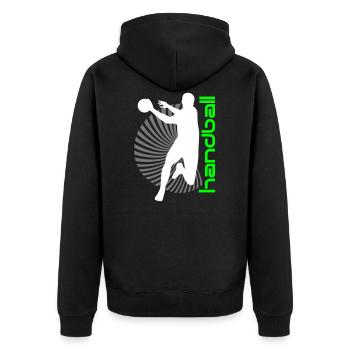 Spiral Handballer - Veste à capuche bio Premium Unisexe - noir - Dos - Nico (187cm)