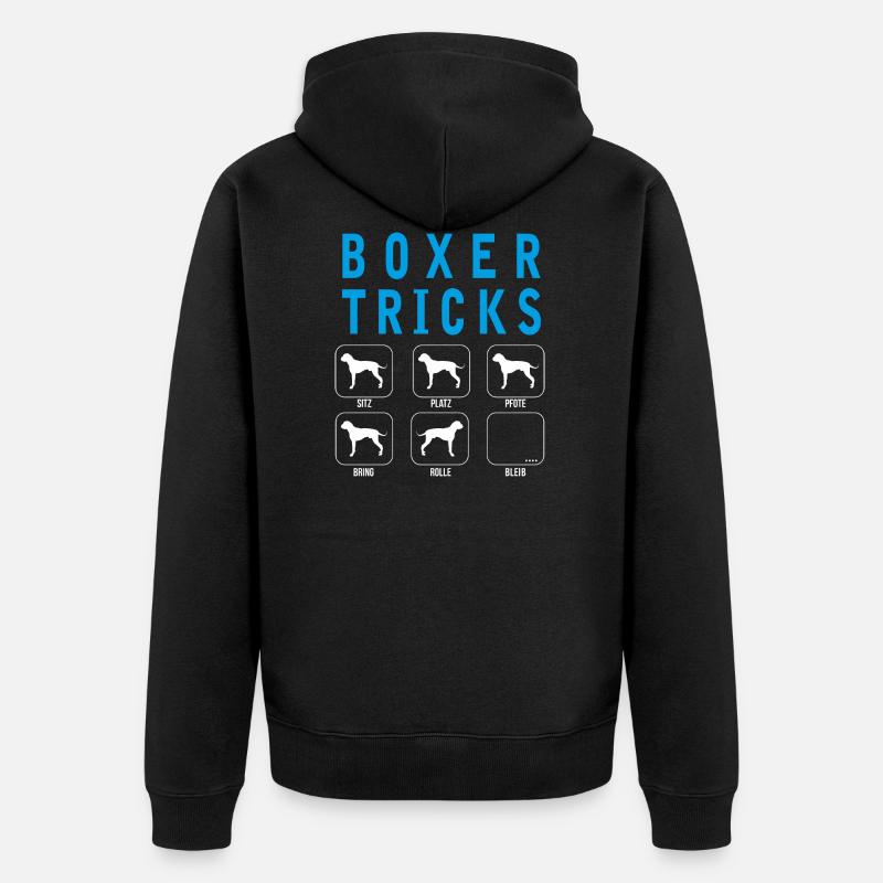 Boxer Tricks - Unisex Premium Bio Zip Hoodie - Schwarz