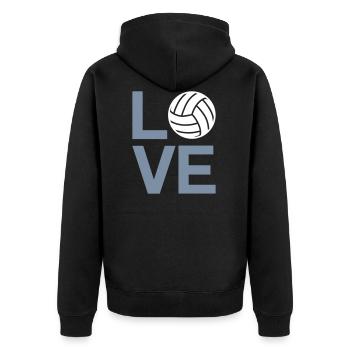 love volleyball - Veste à capuche bio Premium Unisexe - noir - Dos - Nico (187cm)