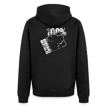 Dogo Canario 100 - Veste à capuche bio Premium Unisexe - noir - Dos - Nico (187cm)