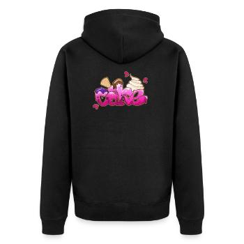 Gâteau signature graffiti - Veste à capuche bio Premium Unisexe - noir - Dos - Nico (187cm)
