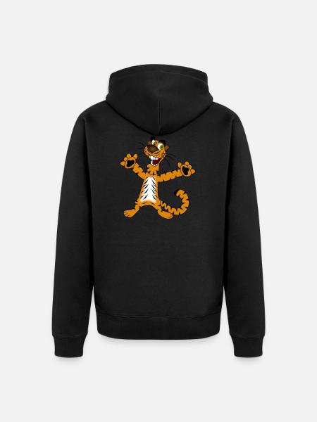 Tiger - Unisex Premium Bio Zip Hoodie - Schwarz