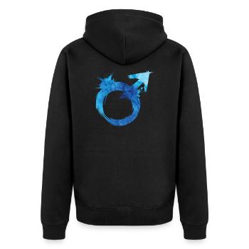 Icon men macho paint splash gift baby painting - Unisex Premium Organic Zip Hoodie - black - Back - Nico (187cm)