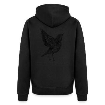 L'oiseau - Veste à capuche bio Premium Unisexe - noir - Dos - Nico (187cm)