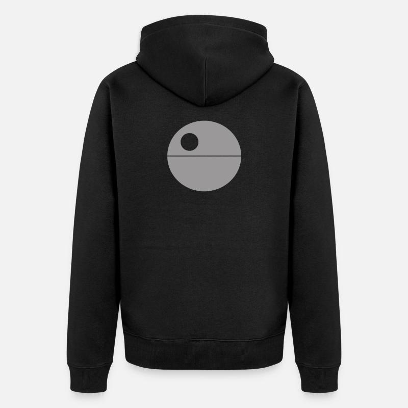 todessternschwarz - Unisex Premium Bio Zip Hoodie - Schwarz