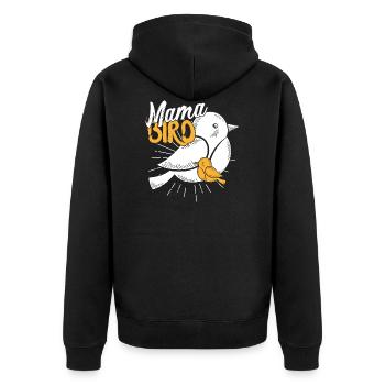 Maman Oiseau - Veste à capuche bio Premium Unisexe - noir - Dos - Nico (187cm)