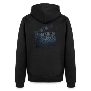 Los Angeles - Veste à capuche bio Premium Unisexe - noir - Dos - Nico (187cm)