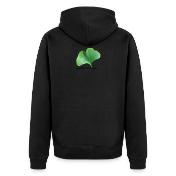 Ginkgo biloba - Unisex Premium Organic Zip Hoodie - black - Back - Nico (187cm)