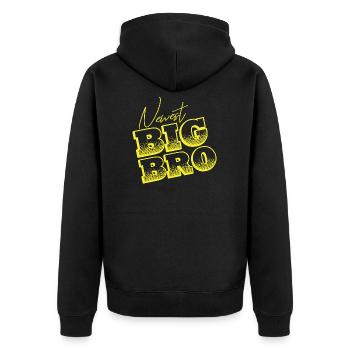 idée de cadeau naissance bébé enfant né naissance - Veste à capuche bio Premium Unisexe - noir - Dos - Nico (187cm)