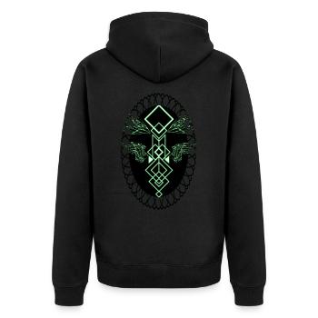 ange - Veste à capuche bio Premium Unisexe - noir - Dos - Nico (187cm)