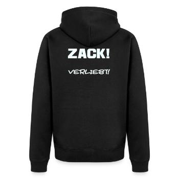 Sort Zack Ironie Drôle sarcasme humour cadeau - Veste à capuche bio Premium Unisexe - noir - Dos - Nico (187cm)