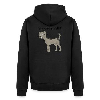 Snout full fridolin 2 - Unisex Premium Organic Zip Hoodie - black - Back - Nico (187cm)