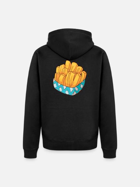Frites frites - Veste à capuche bio Premium Unisexe - noir