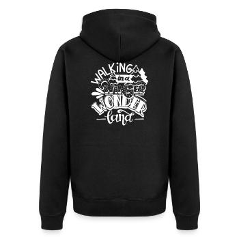 Winter Wonderland - Unisex Premium Organic Zip Hoodie - black - Back - Nico (187cm)