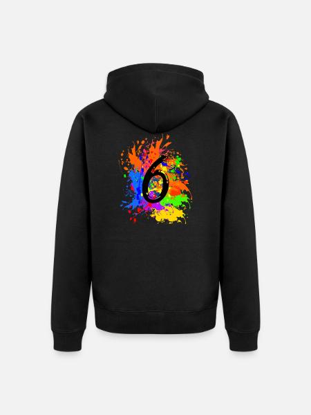 Splash 6 - Veste à capuche bio Premium Unisexe - noir