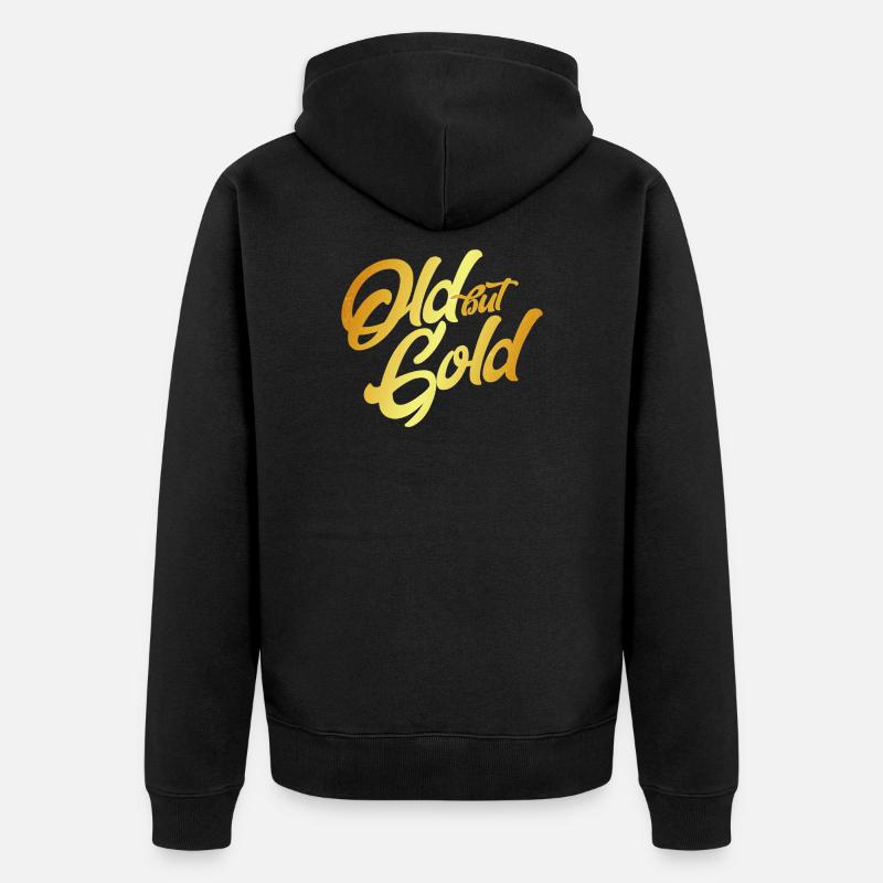 Old but Gold - Unisex Premium Bio Zip Hoodie - Schwarz