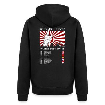 Fukushima , Anti,Atomkraft Nein Danke , Kernkraft - Unisex Premium Bio Zip Hoodie - Schwarz - Hinten - Nico (187cm)