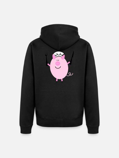 cook - Unisex Premium Organic Zip Hoodie - black
