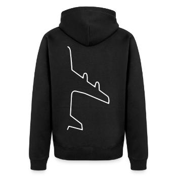 Avion - spectacle aérien - Veste à capuche bio Premium Unisexe - noir - Dos - Nico (187cm)