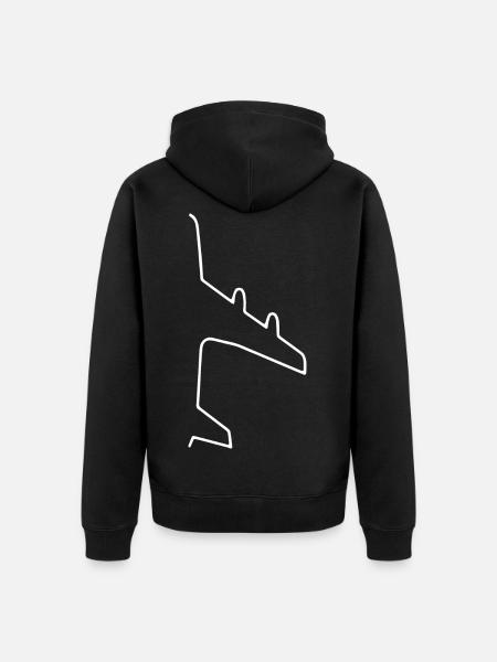 Flugzeug - Flugshow - Unisex Premium Bio Zip Hoodie - Schwarz